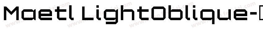 Maetl LightOblique字体转换